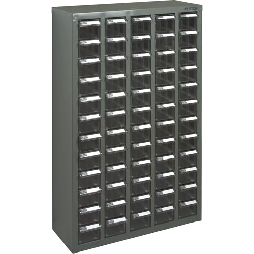 Casiers pour pièces KPC-500, Acier galvanisé, 60 tiroirs, 22-3/5" x 8-7/10" x 36-9/10", Gris - CC454