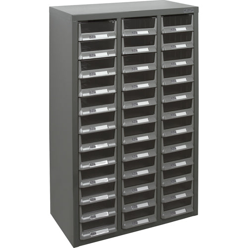 Casiers pour pièces KPC-100 , Acier galvanisé, 36 tiroirs, 23" x 11-2/5" x 36-9/10", Gris - CF285