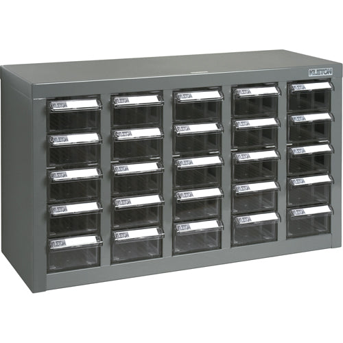 Casiers pour pièces KPC-600, Acier galvanisé, 25 tiroirs, 23-1/10" x 8-7/10" x 13-4/5", Gris - CF313