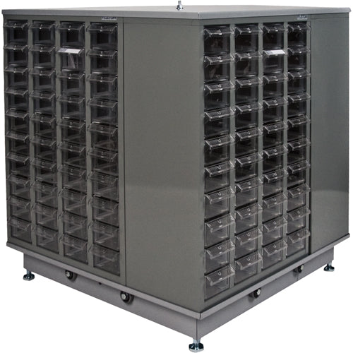 Casiers pour pièces KPC-600, Acier galvanisé, 40 tiroirs, 18-3/10" x 8-7/10" x 25-3/10", Gris - CF314
