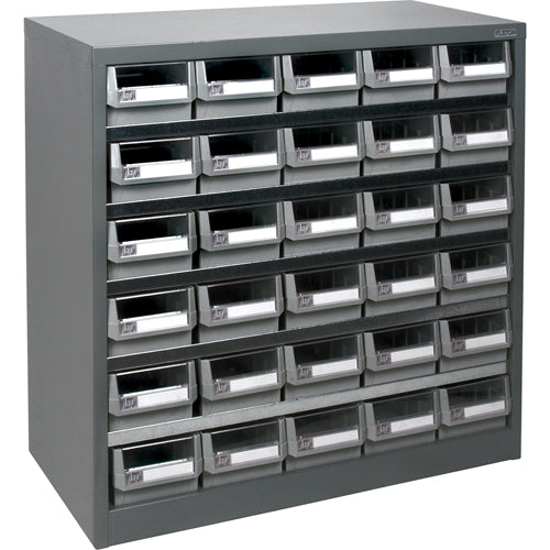 Casier robuste pour pièces KPC-HD, Acier galvanisé, 30 tiroirs, 34-3/5" x 15-7/10" x 34-3/5", Gris - CF323