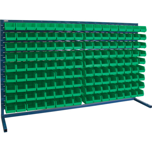 Rayonnage à persienne avec bacs, 144 bacs, 72" la x 15" p x 40" h - CF365