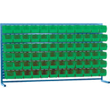 Rayonnage à persienne avec bacs, 72 bacs, 72" la x 15" p x 40" h - CF367