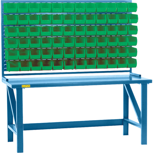 Rayonnage à persienne avec bacs, 72 bacs, 72" la x 15" p x 40" h - CF367