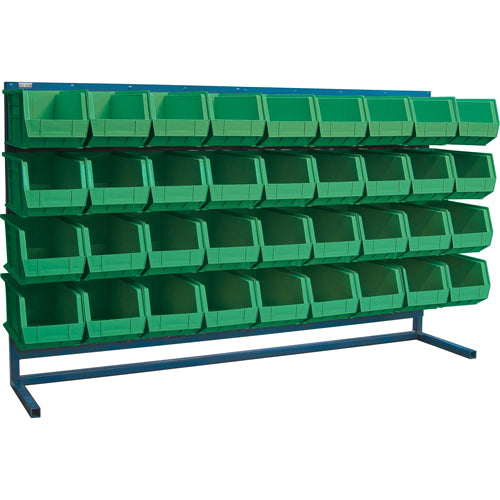 Rayonnage à persienne avec bacs, 36 bacs, 72" la x 15" p x 40" h - CF369