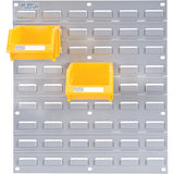 Panneau perforé en métal pour bacs, 16 bacs, 18" la x 1/8" p x 19" h - CF411