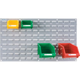 Panneau perforé en métal pour bacs, 32 bacs, 36" la x 1/8" p x 19" h - CF412