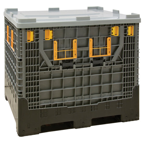 Contenant de vrac pliable, 47,2" lo x 39,4" la x 39,4" h, Gris - CF862