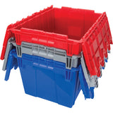 Contenant de distribution en plastique avec dessus basculant, 21,65" x 15,5" x 12,5", Rouge - CG126