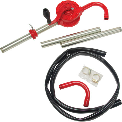 Rotary Drum Pump, Cast Iron/Steel, For 30-55 gal. Capacity, 8 oz/stroke - DC869