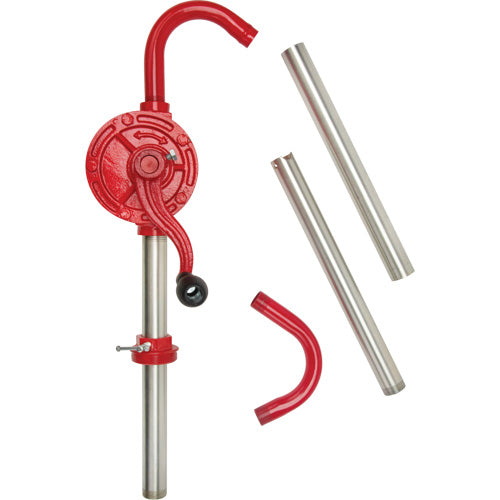 Rotary Drum Pump, Cast Iron/Steel, For 30-55 gal. Capacity, 8 oz/stroke - DC869