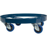 Chariot pour baril, Acier, Capacitée 1400 lb, Diamètre 24", Roue en Élastique bleu - DC876