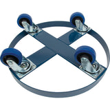 Chariot pour baril, Acier, Capacitée 1400 lb, Diamètre 24", Roue en Élastique bleu - DC876