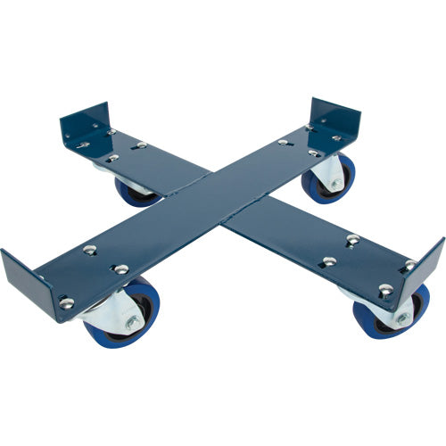 Chariot pour baril, Acier, Capacitée 1400 lb, Diamètre 24", Roue en Élastique bleu - DC877