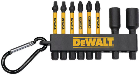Ensemble d'embouts de vissage à percussion DEWALT avec porte-embouts et mousqueton