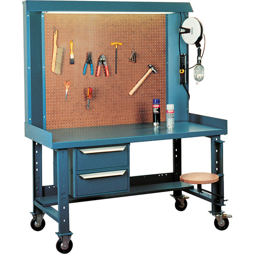 Poste de travail Maxi-Bench, Acier/Bois Surface, 60" la x 30" p x 76" h - FF068