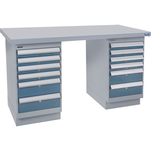 Établi préconçu, 60" la x 24" p x 34" h, Capacité 2500 lb - FG411