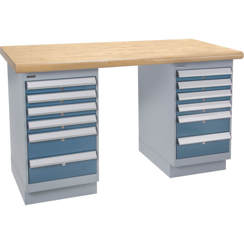 Établi robuste, Deux tiroirs, Cap 1500 lb, 60" la x 24" p, 34" h - FN004