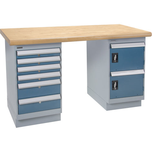 Établi, Porte & tiroirs, Cap 2500 lb, 72" la x 36" p, 34" h - FG459