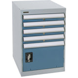 Établi sur piédestal avec une porte & quatre tiroirs, 4 Tiroirs, 18" la x 21" p x 28" h - FH670