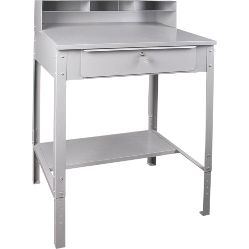 Open Workshop Desk, 34-1/2" W x 30" D x 53" H, Gray - FI519