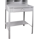 Open Workshop Desk, 34-1/2" W x 30" D x 53" H, Gray - FI519