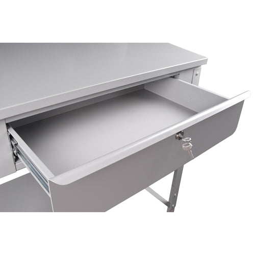 Open Workshop Desk, 34-1/2" W x 30" D x 53" H, Gray - FI519