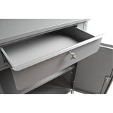 Pupitre d'atelier de style armoire, 34-1/2" la x 30" p x 53" h, Gris - FI520