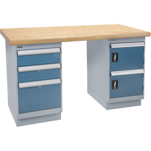 Établi robuste, Porte & tiroirs, Cap 1500 lb, 60" la x 36" p, 34" h - FN035
