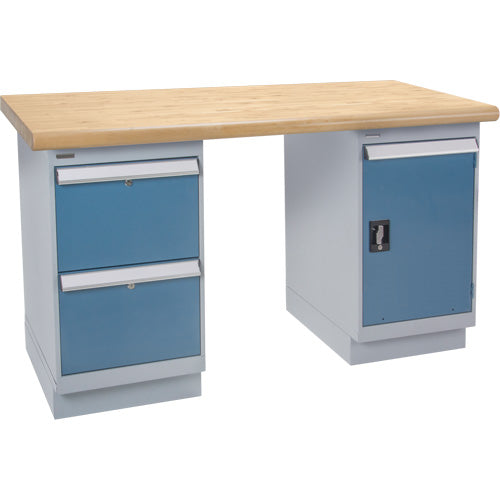 Établi, Porte & tiroirs, Cap 2500 lb, 60" la x 30" p, 34" h - FI680