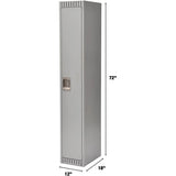 Casiers, 12" x 18" x 72", Acier, Gris, Rivet (assemblé) - FN460
