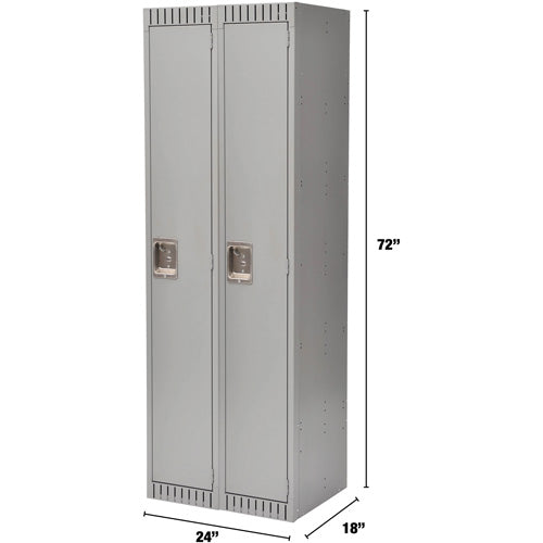 Casiers, Bloc de 2, 24" x 18" x 72", Acier, Gris, Rivet (assemblé) - FN461