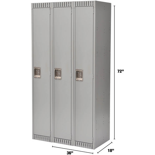 Casiers, Bloc de 3, 36" x 18" x 72", Acier, Gris, Démonté - FL364