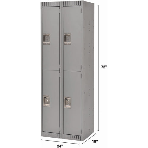 Casiers 2 niveaux en acier pour rangement professionnel et industriel, solution robuste