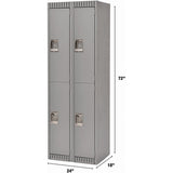 Casiers 2 niveaux en acier pour rangement professionnel et industriel, solution robuste