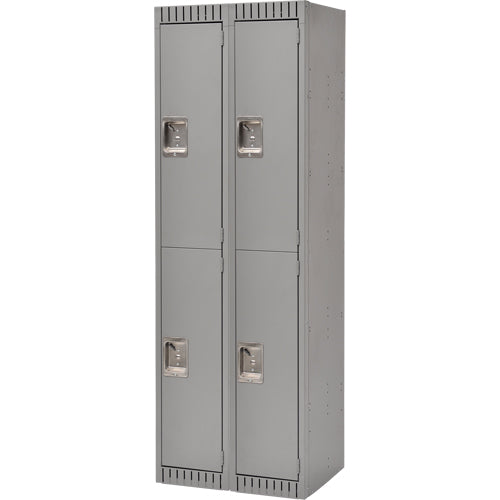 Casiers 2 niveaux en acier pour rangement professionnel et industriel, solution robuste