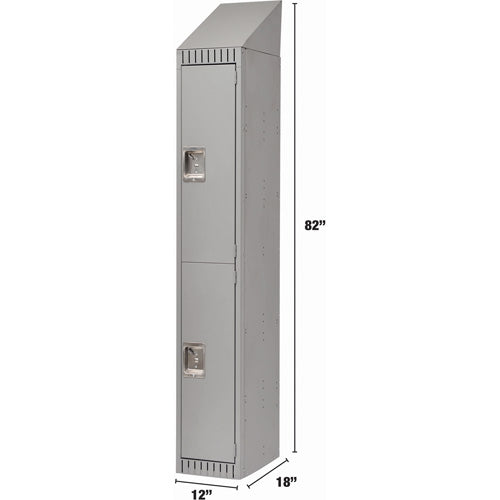 Casiers 2 niveaux en acier — solution de rangement modulaire pour vestiaires