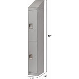 Casiers 2 niveaux en acier — solution de rangement modulaire pour vestiaires