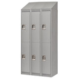 Casiers 2 niveaux en acier — solution de rangement modulaire pour vestiaires