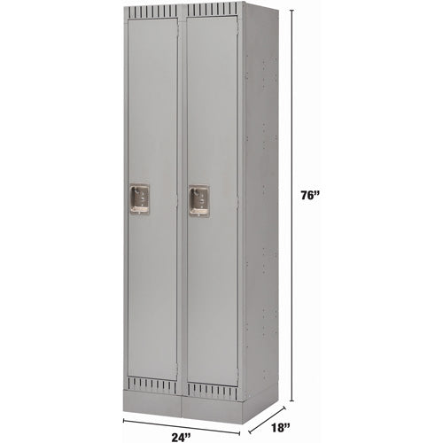 Casiers, Bloc de 2, 24" x 18" x 76", Acier, Gris, Démonté - FL393