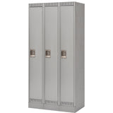 Casiers, Bloc de 3, 36" x 18" x 76", Acier, Gris, Démonté - FL394