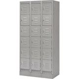 Casiers, 6 niveaux, Acier, Démonté, Module de rangement industriel pour vestiaires