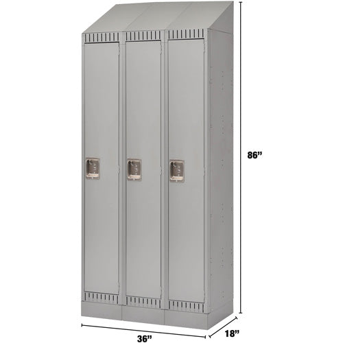 Casiers, Bloc de 3, 36" x 18" x 86", Acier, Gris, Démonté - FL406