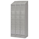 Casiers, 6 niveaux, Bloc de 3, 36" x 18" x 86", Acier, Gris, Démonté - FL414