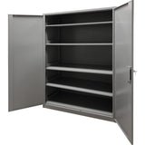 Armoire de rangement, Acier, 4 Tablettes, 78" h x 48" la x 24" P, Gris - FN427