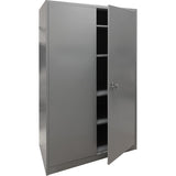 Armoire de rangement, Acier, 4 Tablettes, 78" h x 48" la x 24" P, Gris - FN427