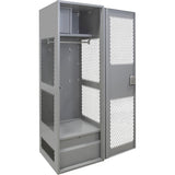 Casier pour équipement avec porte, Acier, 24" la x 18" p x 72" h, Gris - FN467