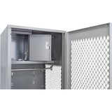 Casier pour équipement avec porte, Acier, 24" la x 18" p x 72" h, Gris - FN467