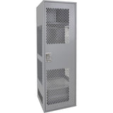Casier pour équipement avec porte, Acier, 24" la x 18" p x 72" h, Gris - FN467