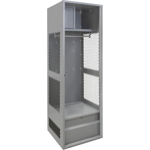 Casier pour équipement, Acier, 24" la x 18" p x 72" h, Gris - FN469